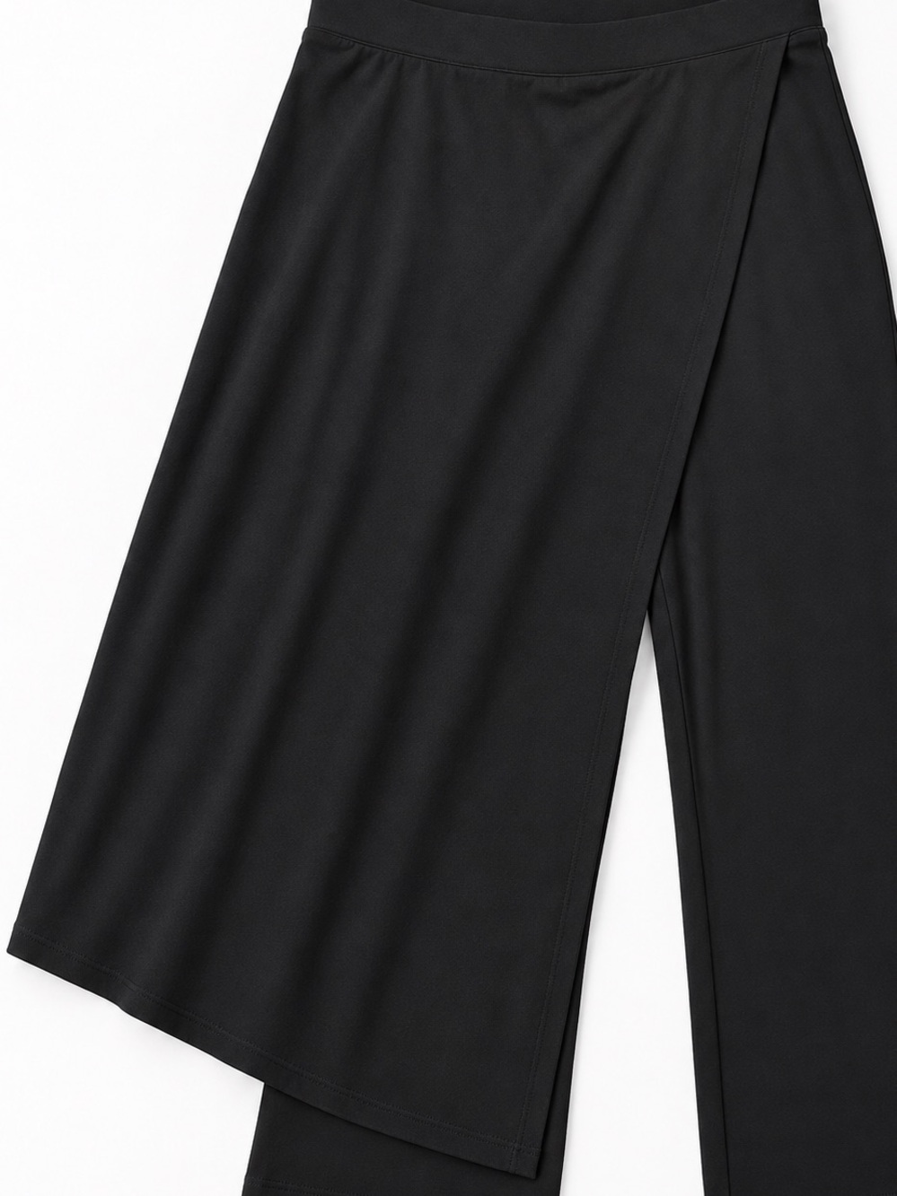 Betabrand Black Wrap-Layer Leggings